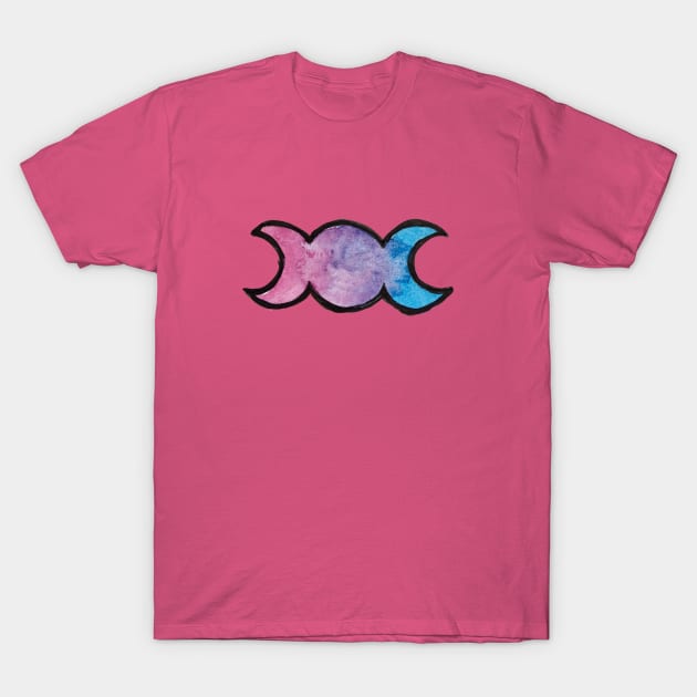 Triple moon Goddess T-Shirt by bubbsnugg